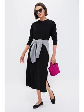 Tuckernuck Pomander Gio Maxi Dress in Black Medium New Mini Long Sleeve